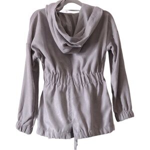 FAVLUX Hoodie Jacket Couture Open Front Relaxed Hood Stylish Boho Gray